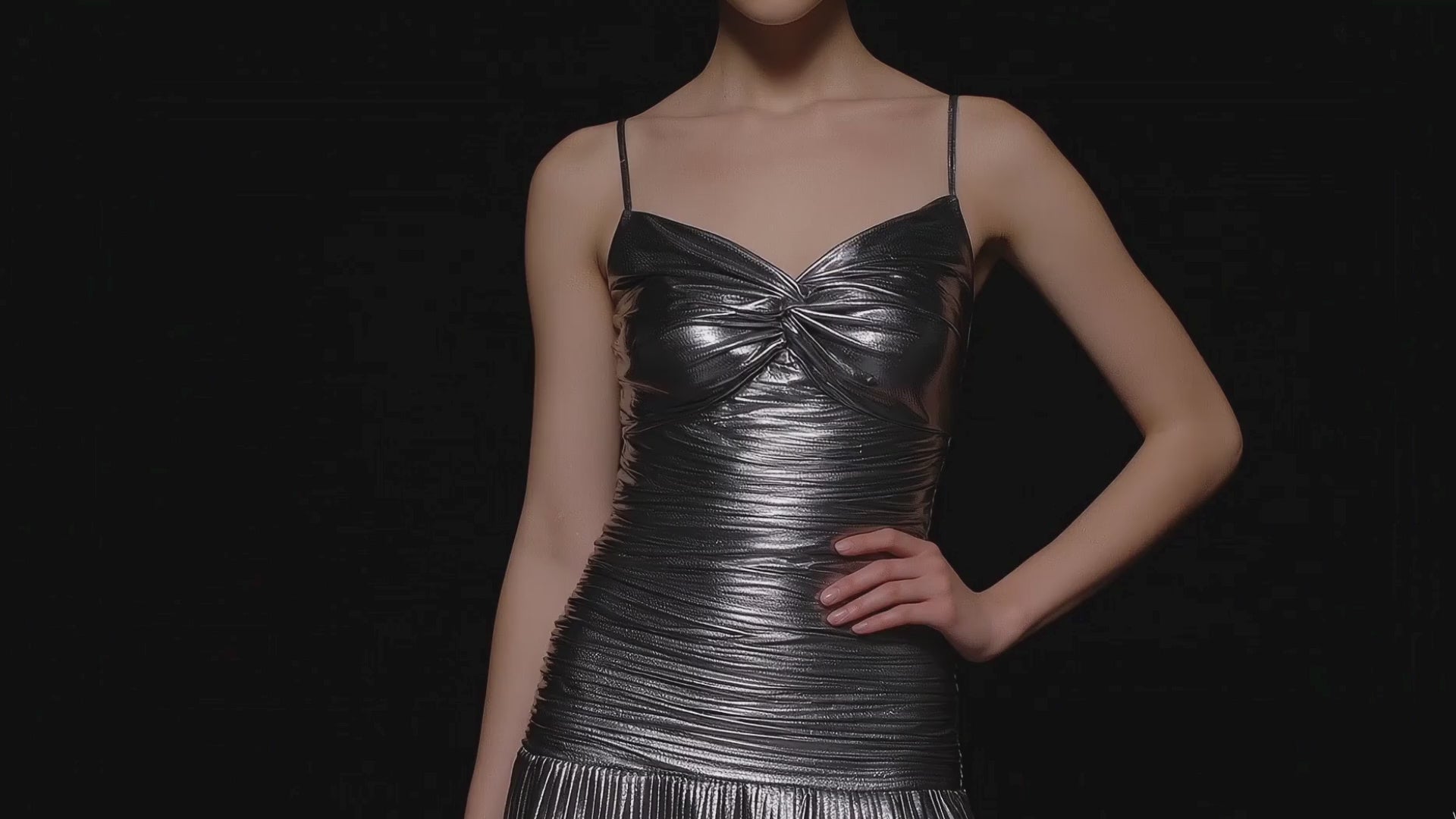 Cosmic Ruffle Mini — ruffled mini dress, studio video by INHAUTECOUTURE