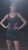 Black Heart Techno Mini — black cut-out bodycon mini dress, studio video by INHAUTECOUTURE