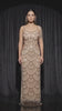 Bronze Pearl Embellished Mermaid Maxi Dress — bronze pearl-embellished mermaid gown, video by INHAUTECOUTURE