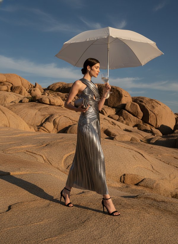 Chrome Comet Gown — reverse view