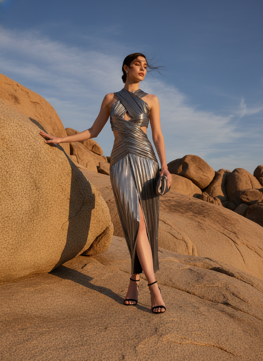 Image of Chrome Comet Gown